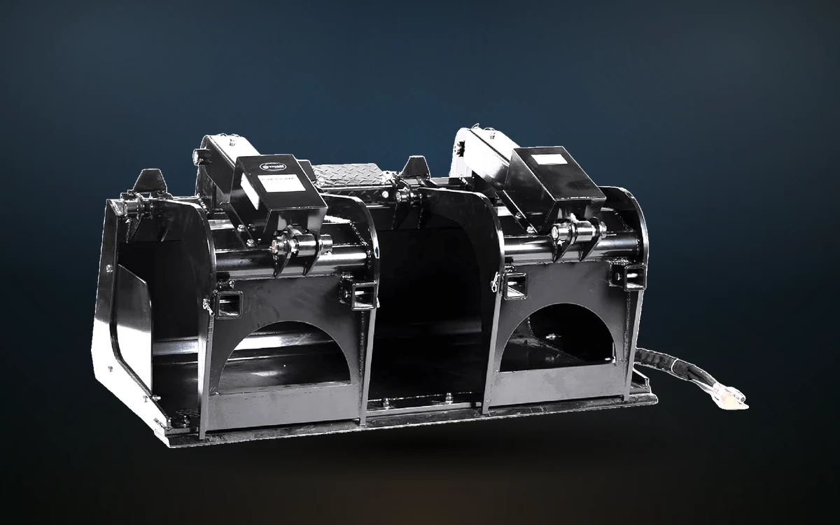 Skid steer grapple bucket attachment